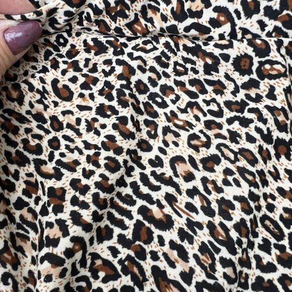 SHEIN skirt, women’s size M, leopard print, elastic waist - Picture 5 of 6